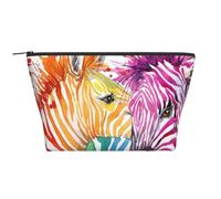 Zebra arcobaleno, Borsa da toilette Borsa per trucco Borsa per cosmetici Borsa da toilette da viaggio portatile