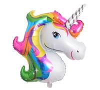 Zebra Balloons Palloncino a forma di testa di unicorno arcobaleno, 115 cm