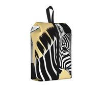 Zebra, borsa per scarpe da viaggio, impermeabile, 3 in 1, per scarpe da ginnastica, colore: bianco e nero