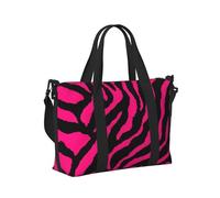 Zebra, borsone da viaggio con stampa leopardata rosa, borsa a tracolla portatile, per viaggi, palestra, yoga