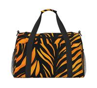 Zebra, borsone da viaggio con stampa tigre, linea astratta, borsa da palestra per la notte, borsa per uomo e donna, leggera, bagaglio a mano per allenamento e vacanze