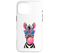 Zebra Bubblegum in stile fumetto pop art Custodia per iPhone 16 Pro Max