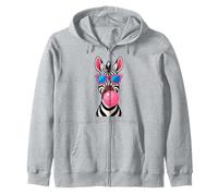 Zebra Bubblegum in Stile Fumetto Pop Art Felpa con Cappuccio