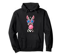 Zebra Bubblegum in Stile Fumetto Pop Art Felpa con Cappuccio