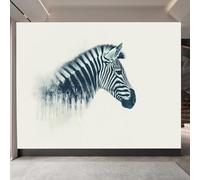 Zebra Carta da Parati 400 x 280 CM, Bianco Murale in Tessuto Non Tessuto, Opaco Spessa Poster Gigante, Impermeabile Wallpaper per Camera da Letto Soggiorno Cameretta