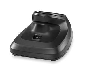 Zebra charging/transmitter cradle, presentation, black