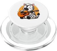 Zebra che suona la chitarra grafica Zebra Ragazzi Ragazze Amante della PopSockets PopGrip per MagSafe