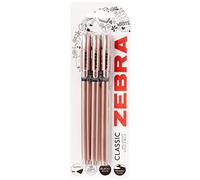 ZEBRA Classic - Penna a sfera con inchiostro nero, confezione da 3, Multicolore