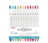 Zebra Clickart Wyss22-12Clt - Penna a base d'acqua, 12 colori