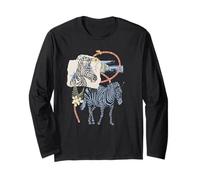 Zebra Collage Born to Be Free Animal Print And Flowers Maglia a Manica