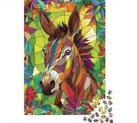 Zebra Colorata Puzzle 1000 Pezzi Carta per Adulti Stile Mosaico Giungla Gioco di Puzzle 1000 Pezzi Relax Decorazione Regalo 70x50cm/1000pcs