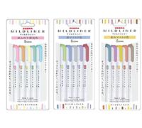 ZEBRA - Confezione da 15 pennarelli per evidenziatori, ideali per l'evidenziazione del testo, bambini, ufficio, scuola, (WKT7-5C -N/ WKT7-5C-NC-N/ WKT7-5C-RC-N)