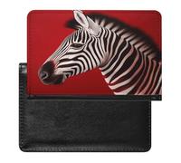 Zebra, custodia per passaporto, con blocco RFID, in pelle, per passaporto, protezione per passaporto, porta carte di credito, accessori da viaggio