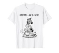 Zebra Divertente A Volte Sono Solo Fartin Meditando Maglietta