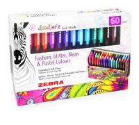 Zebra Doodler' Z Gel Bastone Penne - Moda / Brillantini / Neon/Pastello - Set Di