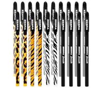 Zebra Doodler'z - Penna a sfera stick, 1,0 mm, stampa animalier e fusti neri, 20 pezzi