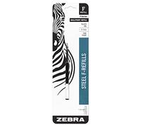 Zebra f-series ricarica per penna a sfera, in acciaio INOX, a punta fine, 0.7 mm, varie dimensioni e colore 1 Black