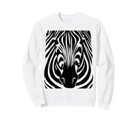 Zebra Face Design Minimalista Animal Stripe Optical Illusion Felpa