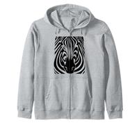 Zebra Face Design Minimalista Animal Stripe Optical Illusion Felpa con Cappuccio