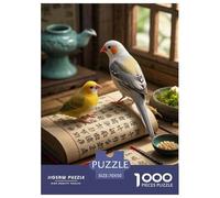 Zebra Finch Jigsaw Puzzle Impossible 1000Pcs Decorazione Per La Casa. Giochi Rilassamento E Intelligence Per Adulti E Bambini Da 12 Anni 70x50cm/1000pcs