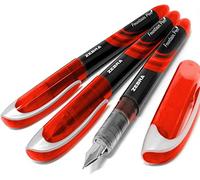Zebra Fountain, 3 penne stilografiche usa e getta, di colore rosse