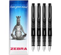 Zebra Fuente Monouso Penna Stilografica - 0.6mm Linea - Portafoglio Di 4, Vari