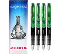 Zebra Fuente Monouso Penna Stilografica - 0.6mm Linea - Portafoglio Di 4, Vari