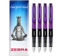 Zebra Fuente Monouso Penna Stilografica - 0.6mm Linea - Portafoglio Di 4, Vari
