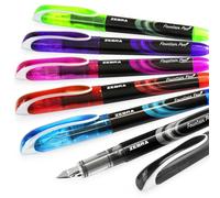 Zebra Fuente Monouso Penna Stilografica Nero/Lightblue/Rosso/Verde /Rosa/