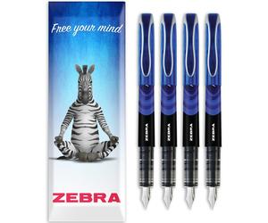 Zebra Fuente Penna Montblanc Usa E Vasetto Da 4, Vari Colori