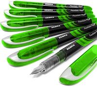 Zebra Fuente - Penna stilografica usa e getta - Green Ink - Confezione da 6
