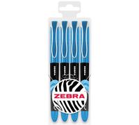 Zebra Fuente - Penna stilografica usa e getta, pennino fine da 1,0 mm, spessore tratto 0,6 mm, confezione da 4 (verde acqua)