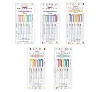 ZEBRA HIGHLIGHTER Nuovo pacchetto completo 25 colori vivaci ideale per evidenziare testo, bambini, ufficio, scuola, WKT7-5C-N WKT7-5C-NC-N WKT7-5C-NC-N WKT7-5C-RC-N WKT7-N-5C-N WKT7-5C-HC-N