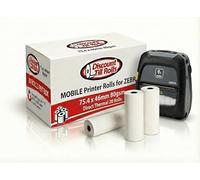 Zebra IMZ320 - Rotoli di carta termica diretta, scatola da 20 rotoli, 75,4 x 46 x 17 mm, (larghezza x lunghezza), continui, 80 g, senza etichette White