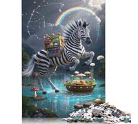 Zebra Jigsaw Puzzle Impossibili 1000 Pezzi Decorazione Per La Casa. Rilassamento E Intelligence Per Adulti E Bambini Da 12 Anni 1000pcs (38x26cm)