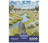 Zebra Jigsaw Puzzle Impossible 1000Pcs Wildlife Decorazione Per La Casa. Rilassamento E Intelligence Per Adulti E Ragazzi Da 14 Anni 70x50cm/1000pcs