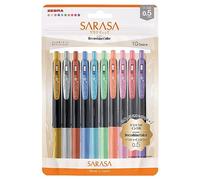 Zebra JJ15-10C-SH-N - Penna a sfera gel Sarasa, clip da 0,5 mm, 10 colori, 10 colori