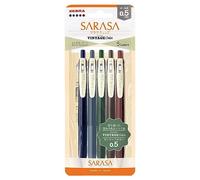 Zebra JJ15-5C-VI-N - Penna a sfera con clip Sarasa, 0,5 mm, confezione da 5 colori