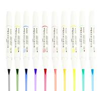 Zebra Mildliner Brush Evidenziatore Penna Brush/Marker Doppi Estremi 10 Pezzi