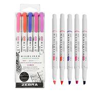 ZEBRA Mildliner Creative Pennarelli Evidenziatori - Doppia Estremità - Grazioso set rosa e viola