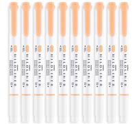 Zebra Mildliner Evidenziatore Creativo Penna Marker Bianco Arancione 10 Pezzi