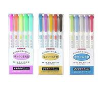 ZEBRA MILDLINER Full Set of 15 colors (Soft Colors) Double sided fluorescent marker (Japan Import)