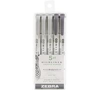 Zebra MILDLINER HIGHLTR DBL GRIGIO 5PK