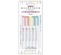 Zebra Mildliner - Set di pennarelli 5C-N