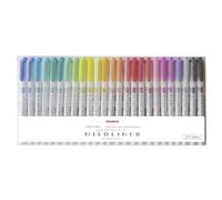 Zebra Mildliner WKT7-25C Evidenziatore, Set di 25 Colori