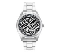 Zebra modello personalizzato orologio al quarzo in acciaio inox orologi da polso con numeri arabi per uomo donna