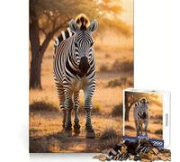 Zebra nella savana, puzzle da 1000 pezzi per ragazzi, sviluppo cognitivo, rilassante, facile da pulire, da assemblare, regalo di Natale (50x75cm)