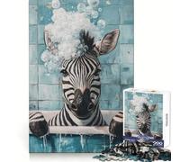 Zebra nella vasca da bagno, puzzle da 1000 pezzi per adolescenti, abilità analitiche, rilassante, con incastri precisi, regalo di Natale (38x26cm)