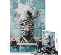 Zebra nella vasca da bagno, puzzle da 1000 pezzi per adolescenti, sviluppo cerebrale, rilassante, facile da pulire, da assemblare, regalo di Natale (50x75cm)