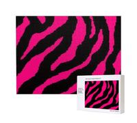 Zebra nera rosa,Puzzle in legno da 500 pezzi, gioco di famiglia, puzzle per adulti e adolescenti, decorazioni per la casa